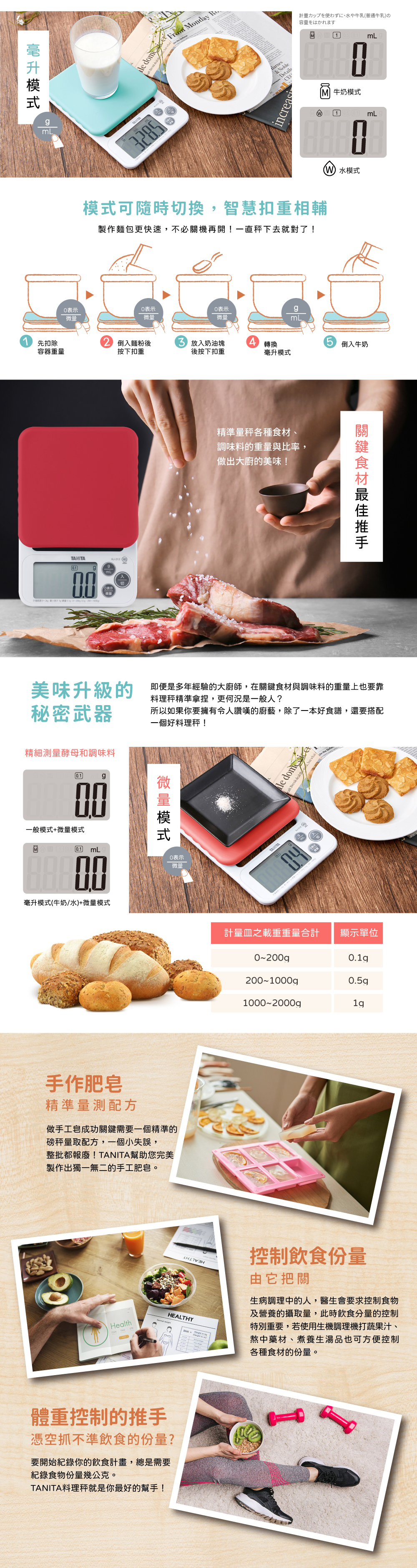 Tanita electronic cooking scale KJ-212 (maximum weighing 2kg/0.1 micro  mode) - Shop tanita Kitchen Appliances - Pinkoi